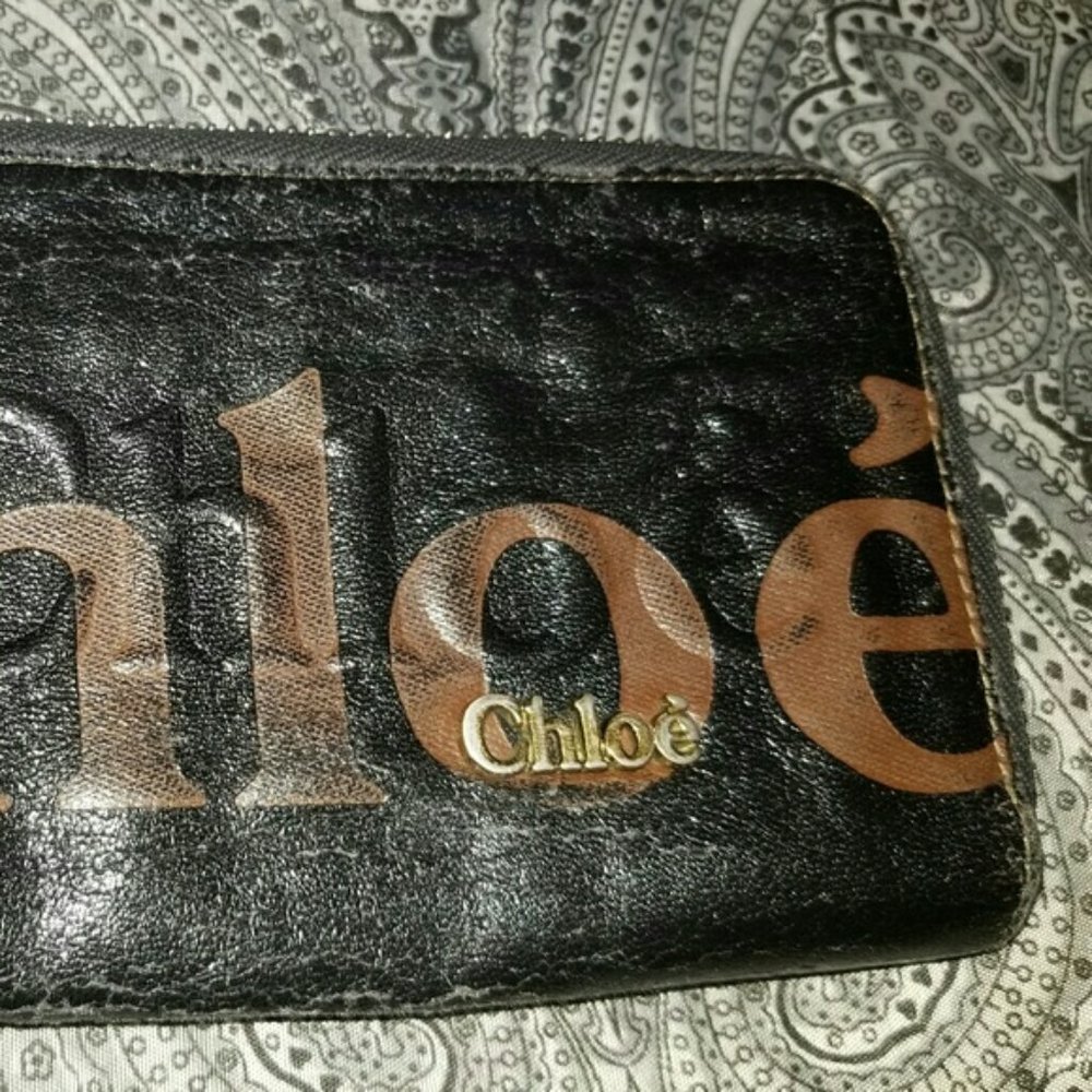 Chloe long black gold brown silver eclipse Wallet